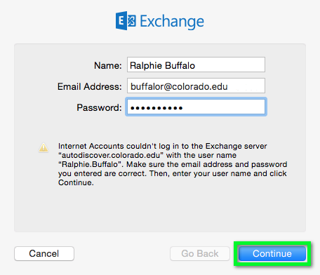 set up microsoft exchange account on mac